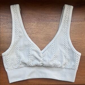 Aerie Bralette Sports Bra Small Light Gray